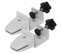 Mobestech 2 pièces Lot de Pinces de Fixation Alliage Aluminium pour Séparateur de Bureau Support Stable et Ajustable pour Panneaux Acryliques Bureau Pince de Fixation pour Cloison de Table