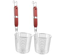Mobestech 2 pièces Lot Passoires Spider Maille Acier Inoxydable avec Manche Égouttoir Noodle et Dumpling Chaleur et Pratique pour Cuisine