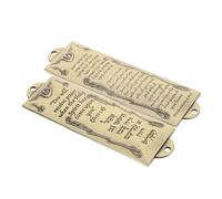 Mobestech 2 Pièces Mezuzah Religieuse Métallique Décoration de Porte Juive Bénédiction Spirituelle pour Intérieur Extérieur Ornement pour Foyer Bureau