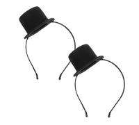 Mobestech 2 Pièces Mini Top Hat Headband Vintage Victorian Bowler Hat Party Accessory For Adults Lightweight Comfortable Hairpiece For Halloween Christmas Costume