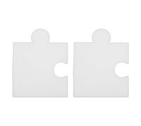 Mobestech 2 Pièces Moule à Pièces de Puzzle pour sous-Verres en Silicone, Moule à sous-Verres en Résine Époxy, Blanc, Flexible, Antiadhésif, Démoulage Facile, Bords Lisses, Résistant