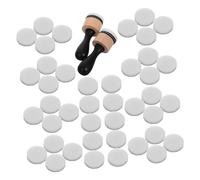 Mobestech 2 pièces Outils de Mélange Encre avec Poignée Bois avec Éponges Rondes Noires et Éponges Plates Applicateurs pour Scrapbooking Tampons et Projets Créatifs