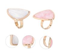 Mobestech 2 pièces Palette de Mélange pour Nail Art Anneau Palettes de Couleur Marbrées Blanches et Roses pour Peinture d'Ongles Gelée Outil Professionnel Facile à Nettoyer et Léger pour