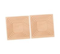 Mobestech 2 Pièces Palette en Bois Japonaise Bol De Fruits Plateau De Table Basse Assiette De Service De Collation Collations Assiette De Fruits Plateau Petit Déjeuner en Bois Beige
