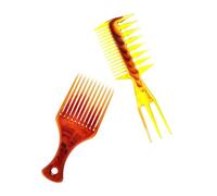 Mobestech 2 pièces Peigne Coiffure Homme à Larges Dents pour Salon et Coiffage Huileux Massage Chevelu Style Pommade et Lisse