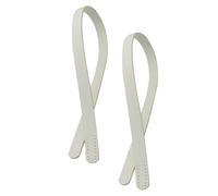 Mobestech 2 pièces Poignée de Sac à Main Cuir PU Lot de Sangles Beige pour Sac Fourre-tout Poignée Perforée à Couture Main Remplacement Bandoulière Femmes DIY