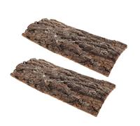 Mobestech 2 Pièces Reptile Cork Bark Background Board Natural Tree Bark Climbing and Basking Platform for Reptile Tank Habitat Hideout and Rest Mat for Gecko Turtle