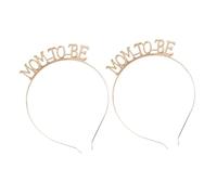 Mobestech 2 pièces Serre-tête Doré Mom To Be Alliage Accessoires de Fête Prénatale pour Future Maman Léger et Confortable Cadeau Original pour Femmes Enceintes