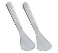 Mobestech 2 pièces Spatules pour Soin des Yeux Mini Spatule Cosmétique Ergonomique pour Massage Visage et Absorption Crème Contour Yeux
