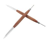 Mobestech 2 pièces Stylo Nail Art Double Pointe Silicone et Outil Manucure Multifonction pour Salon et Débutants Pinceau Précis pour Sculptures Embossage et Décoration Ongles