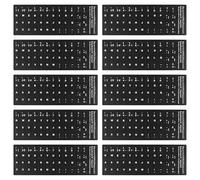 Mobestech 20 Feuilles D'autocollants pour Clavier D'ordinateur Espagnol, Autocollants Noirs Universels pour Clavier D'ordinateur Portable, pour Le Bureau Et La Maison