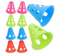 Mobestech 20 Pièces Cônes D’entraînement en Plastique PE pour Roller, Lot | Forme Arrondie, Bords Lisses, Design Coupe-vent, pour Couloirs, Obstacles et Balisage en Extérieur