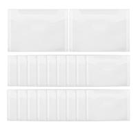 Mobestech 20 pièces Lot de Pochettes Transparentes Perforées pour Documents Sacs Plastiques Résistants Protège-fichiers Pratiques pour Bureau et Étudiants Rangement Léger