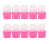 Mobestech 20 pièces Silicone Nail Polish Cleaner Cap Wraps For Manicure Remover Soft Reusable Gel Polish Remover Tool For Natural And Artificial Nails