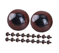 Mobestech 20 pièces Yeux de Sécurité Plastiques Marron pour Peluches Poupées Au Crochet et Amigurumi Yeux Art Précis pour Loisirs Créatifs et Jouets Faits Main