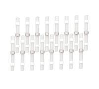 Mobestech 200 Pièces Bornes Électriques Thermorétractables 26-24 Awg Manchons De Soudage Isolés Étanches Blancs Connecteurs Bout à Bout Pour Applications Automobiles Et Marines