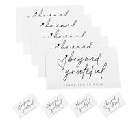 Mobestech 200 pièces Cartes de Remerciement Blanches Lot de Papier Épais Surface Lisse pour Messages Faciles Adaptées Aux Petites Entreprises Mariages Anniversaires et Fêtes de Thanksgiving