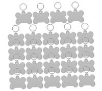 Mobestech 24 pièces Porte-clés MDF Vierges pour Sublimation Transfert Thermique DIY Porte-clés Personnalisable pour Fête des Pères et Mères Bricolage Créatif