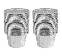 Mobestech 25 Pièces Moules À Tartelettes En Aluminium Antiadhésifs 7.2 X 5.5 X 4.7 Cm Moules À Cupcakes Et Gelées Pour Pâtisserie Réunions Familiales Pique-Niques