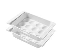 Mobestech 2pièces Boîte De Rangement Tiroir Pour Œufs Réfrigérateur Boîte De Conservation Ménagère Multi-usage Pour Fruits Et Légumes Plastique Design Drainant Et Gain De Place Blanc