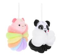 Mobestech 2pièces Eponge De Douche Exfoliante Pour Corps Boule De Bain Animal Nettoie Et Masse La Peau Douce