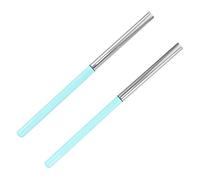 Mobestech 2pièces Pinceaux de Nettoyage pour Ongles Kit de Brosses Rondes et Biseautées Accessoires pour Nail Art et Peinture à Ongles