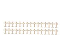 Mobestech 3 Ensembles Artisanat Décorations De Croix Pendaison Croix De Mur Rustique Croix Religieuse Est Ornement Croix en Bois Croix Debout Beige 10 Pièces * 3