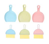 Mobestech 3 Ensembles Mini Kit Pelle et Balayette pour Nettoyage Cage Hamster et Cochon Petit Portable Balai Suspendable avec Pente Plate pour Accessoires Animaux