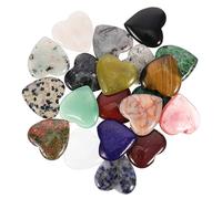 Mobestech 3 Ensembles Ornements en Cristal d'amour en Forme De Cœur D'Agate Pierres Décoratives pour Aquarium Grand Et Petit Gravier Accessoires Décoratifs pour 20 pièces * 3