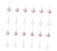 Mobestech 3 Ensembles Pendentif Coeur Bijoux Décorations Mariage Ornements Décoration Esthétique De La Pièce Guirlande Festival Plaque Fiançailles Trésor Jour Plastique Blanche Pièces * 3