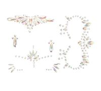 Mobestech 3 feuilles Autocollants de Visage Lumineux Paillettes Fluorescentes Phosphorescentes pour Fête Halloween Maquillage Festival Tatouages Temporaires pour Cosplay et Soirée Nocturne