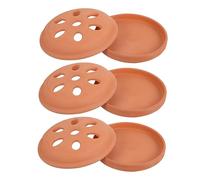 Mobestech 3 Pièces Diffuseur Darôme Poterie Rouge Brûleur Dencens Décoratif pour Voiture Chambre Bureau et Accessoire Dambiance Élégant et Facile à Utiliser