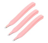 Mobestech 3 Pièces Lot de Extracteurs Agrafes Portables Forme de Stylo Outils Légers pour Bureau et École Retrait Facile sans Abîmer Couleur Rose