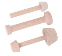 Mobestech 3 pièces Moule à Tartelettes Bois Tampons Double Face pour Pâte Croûte Outil de Pâtisserie Compact et Léger pour Desserts Cuisine Familiale et Réceptions