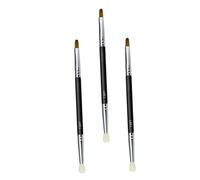 Mobestech 3 pièces Pinceaux Maquillage Professionnel Double Embout pour Teint Couvrant Pinceau Correcteur pour Zone Sous les Yeux et Imperfections Accessoire Cosmétique Portable et Doux
