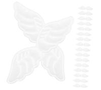 Mobestech 30 pièces Appliques Ailes Ange à Coudre pour Vêtements Accessoires de Couture Décoratifs Blancs Patchs pour Réparation et Embellissement de Jeans Sacs Chapeaux et Vêtements