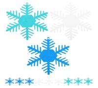 Mobestech 30 Pièces Décorations de Noël en Feutrine Flocon Suspendu Léger Trou Percé pour Accrocher Facilement, pour Décoration Murale Pendant Les Fêtes de Fin D'année