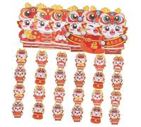 Mobestech 30 Pièces Dragon Style Envelopes Mixed Design For Chinese Year Party Lucky Money Pouches Traditional Spring Festival