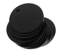 Mobestech 30 Pièces Étiquettes Animaux Aluminium Alliage Rondes Noir Médailles Gravables DIY Résistantes Eau et Soleil Plaques Identification Chien