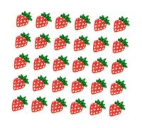 Mobestech 30pièces Breloques Forme de Fraises pour Ongles Décorations pour Nail Art Soi-même