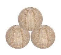 Mobestech 3pcs Lantern Lamp Shade, Paper Pendant Light Cover, Round Hanging Lantern Decor, Soft Light Diffusion, Rustic Farmhouse for Christmas and Holiday Parties