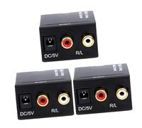 Mobestech 3pièces Adaptateur Audio Numérique à Analogique avec Câble USB Et Câble Fibre Optique Convertisseur Audio sans Bruit Électromagnétique Supporte Et Khz