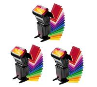 Mobestech 3pièces Kit De Filtres De Couleur pour Flash De Caméra Accessoires De Photographie Professionnelle pour Effets De Lumière Et De Couleurs