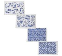 Mobestech 4 feuilles Papier Transfert Céramique Sous Glaçure pour Poterie Argile Mixtes Décorations Durables pour Artisanat et Personnalisation Porcelaine