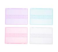 Mobestech 4 pièces Boîte de Rangement Manucure pour Têtes de Ponçage Électriques Mini Étuis Organisateur Pratique pour Outils Ongulaires Assortiment Couleurs Pastel