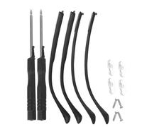 Mobestech 4 Pièces Kit de Remplacement Branche Lunette Universels en Métal Tr90 Noir avec Accessoires Ergonomiques pour Réparation Solide de Monture de Lunettes