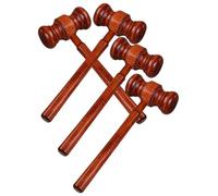Mobestech 4 pièces Marteau de Juge Bois de Rôle Garçon Fille Accessoire Costume Avocat Marteau Enchères Bois pour Jeu Éducatif Garçon Fille