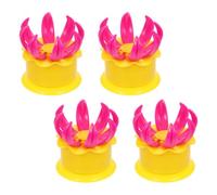 Mobestech 4 Pièces Outil de Cuisson Baozi en Plastique Jaune pour Familles et Restaurants, Moule Manuel pour Fabriquer des Petits Pains Vapeur et Ustensile Cuisine Pratique