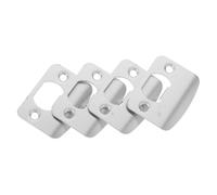Mobestech 4 Pièces Plaque De Gâche De Porte en Acier Inoxydable Plaque De Gâche De Porte Plaque De Gâche À Pêne Dormant en Acier Inoxydable Plaque De Gâche De Pêne Dormant De Renfort De