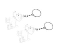 Mobestech 4 Pièces Porte-clés Souvenir pour Poils de Chien Capsule Commémorative Transparente Collectionneur de Poils Animaux Dédié aux Animaux de Compagnie Mémorial